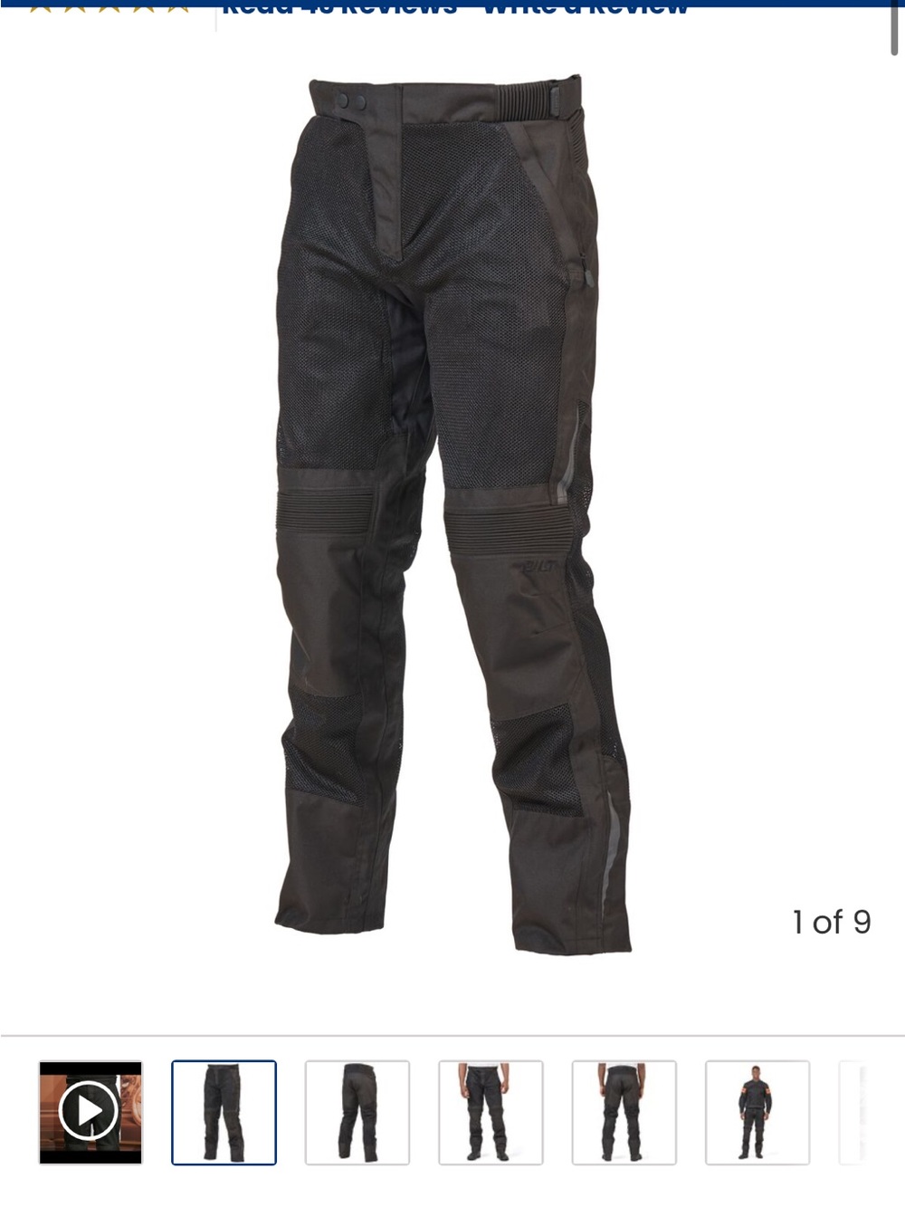Men’s Black Motorcycle Riding Pants s36 - Picture 8 of 8